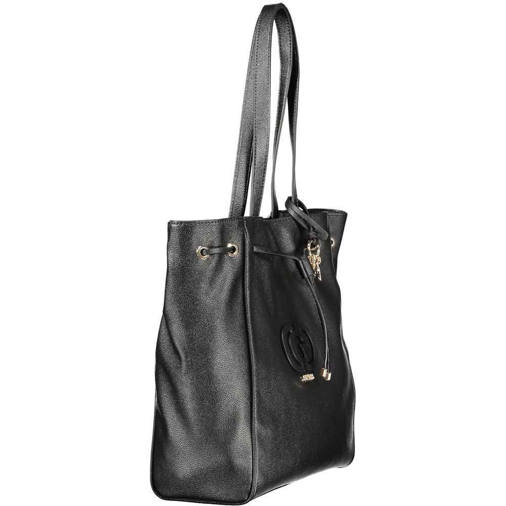 Guess Jeans Nero Poliuretano Handtasche für Damen