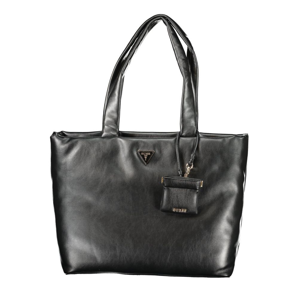 Guess Jeans Schwarze Damen-Handtasche aus Polyurethan