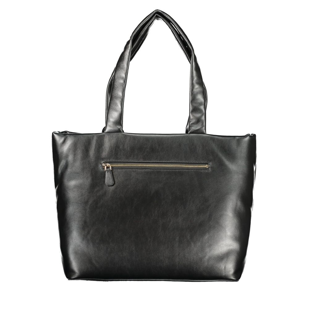Guess Jeans Schwarze Damen-Handtasche aus Polyurethan