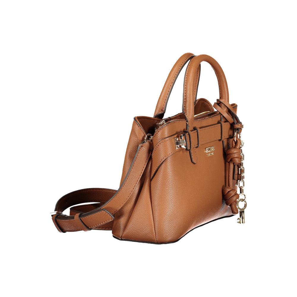 Guess Jeans Braune Handtasche aus Polyethylen