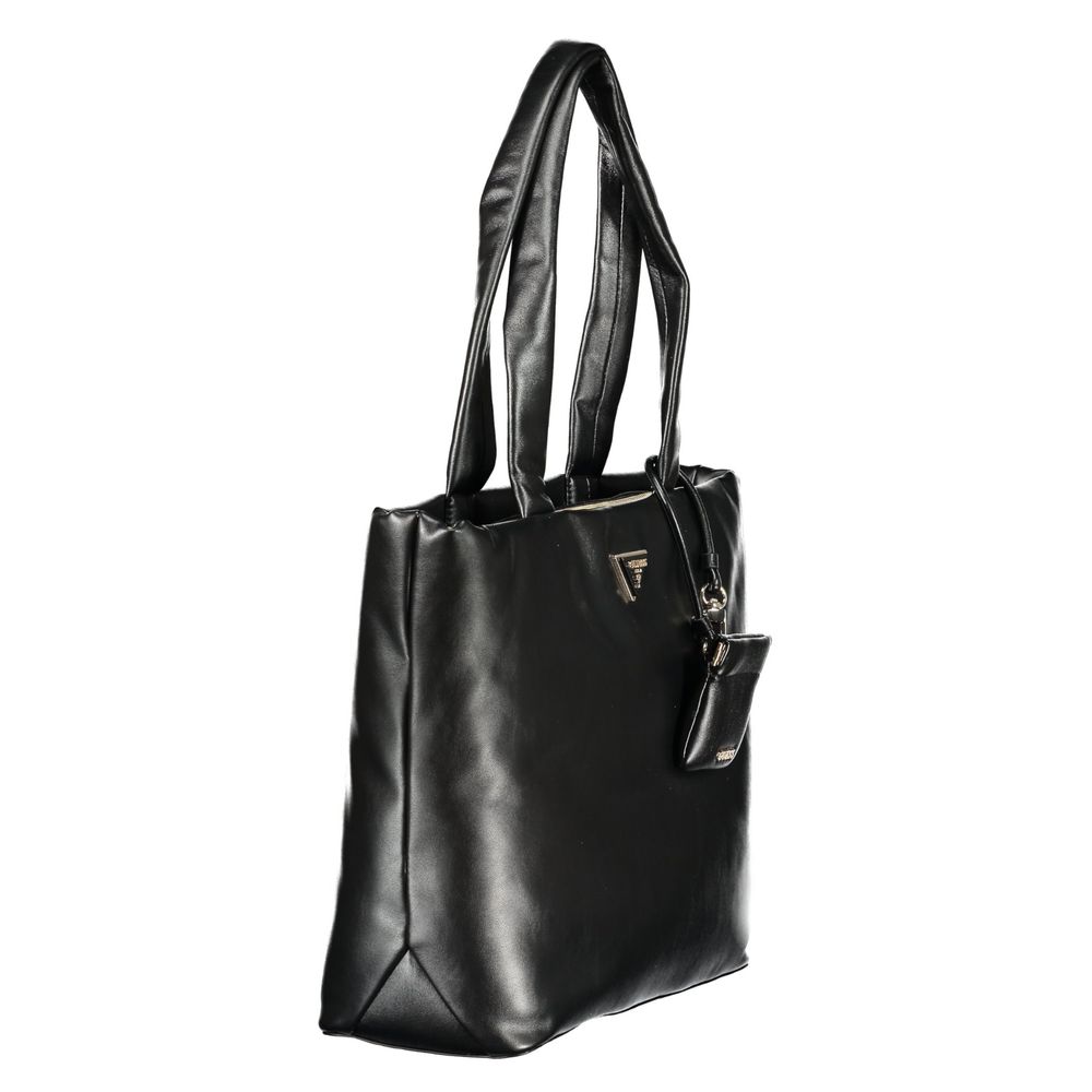 Guess Jeans Schwarze Damen-Handtasche aus Polyurethan