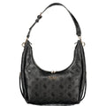 Guess Jeans Schwarze Damen-Handtasche aus Polyurethan