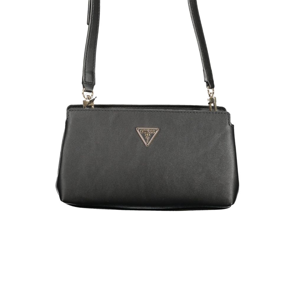 Women's Guess Jeans Black Polyurethane Shoulder Bag