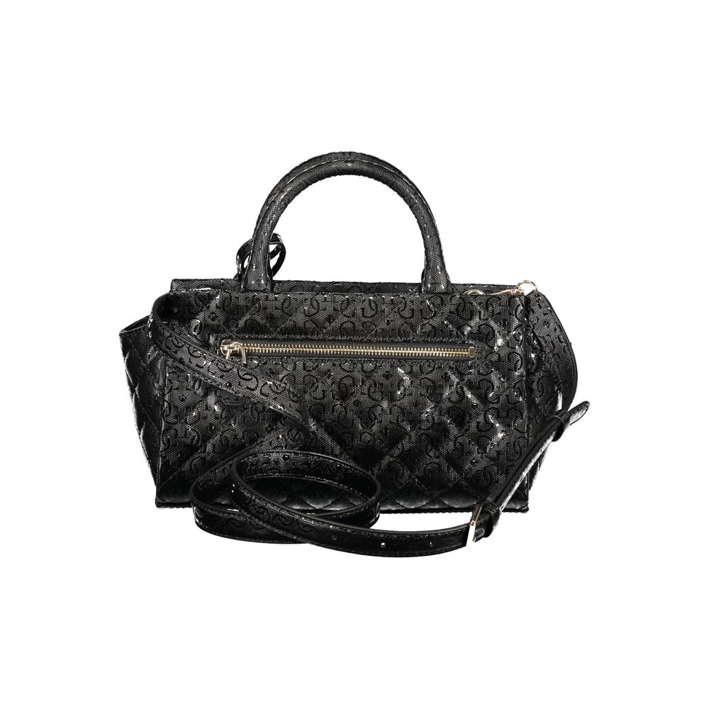 Guess Jeans Schwarze Damen-Handtasche aus Polyurethan