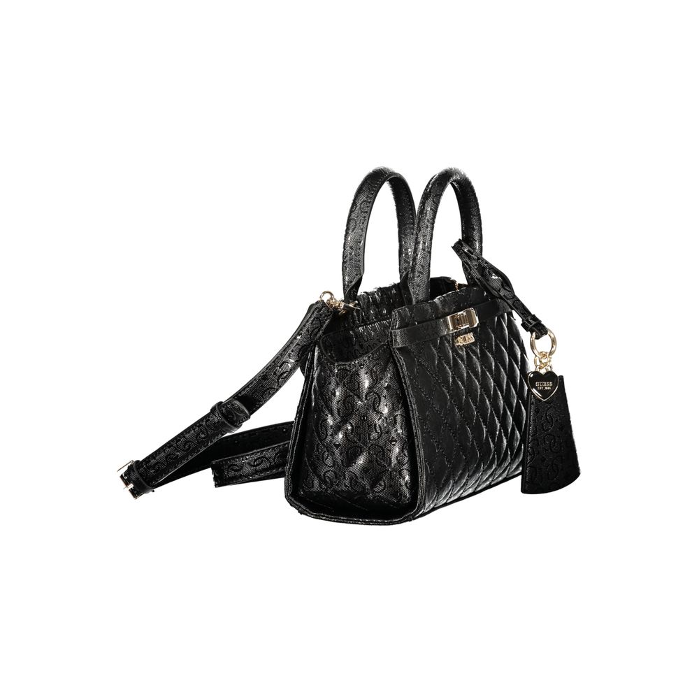 Guess Jeans Schwarze Damen-Handtasche aus Polyurethan