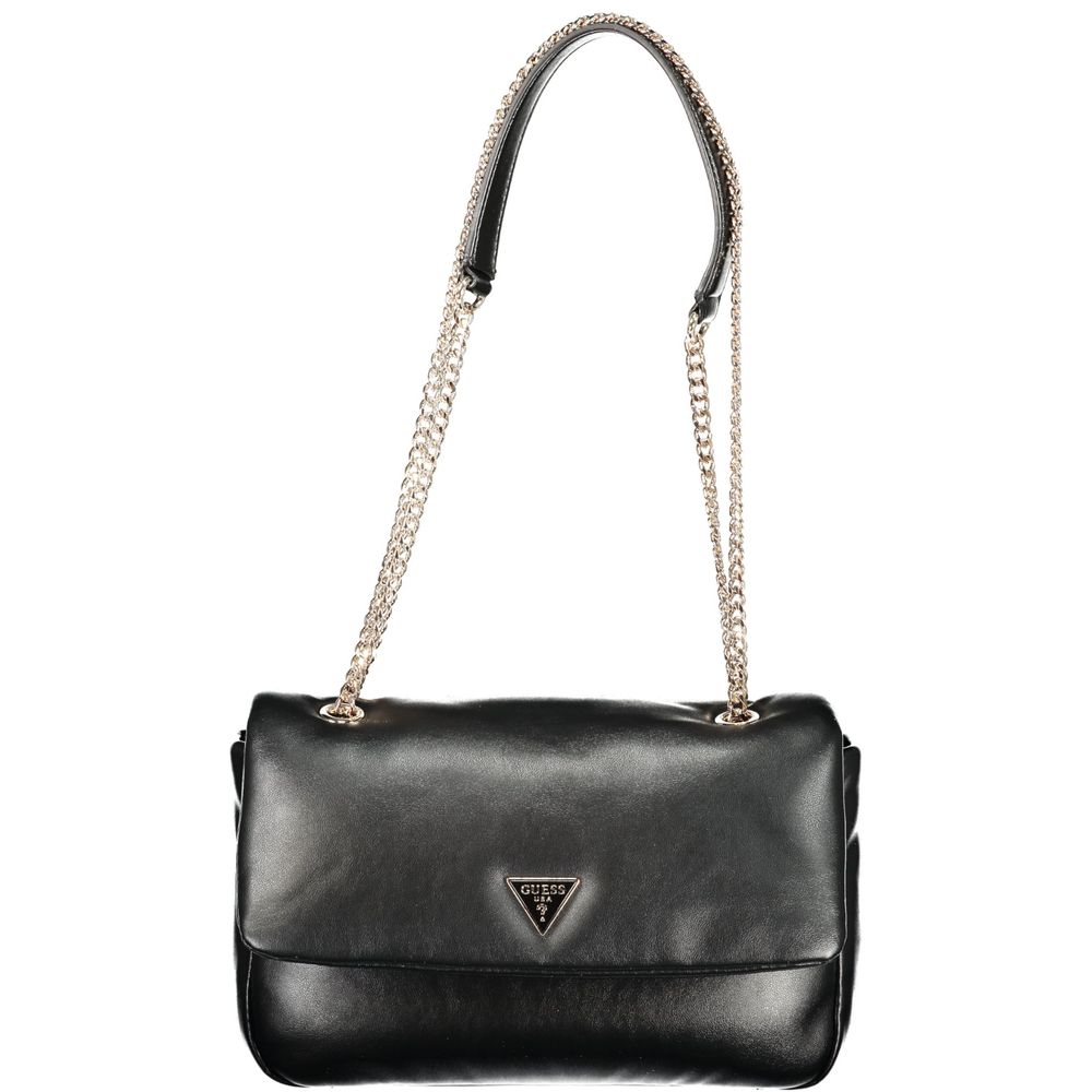 Guess Jeans Nero Poliuretano Handtasche für Damen