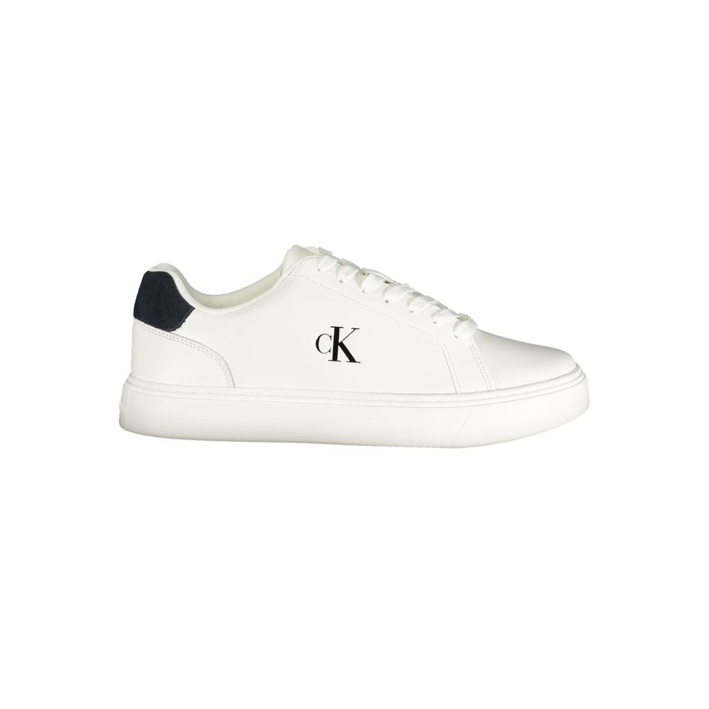 Calvin Klein White Polyurethane Men's Sneakers