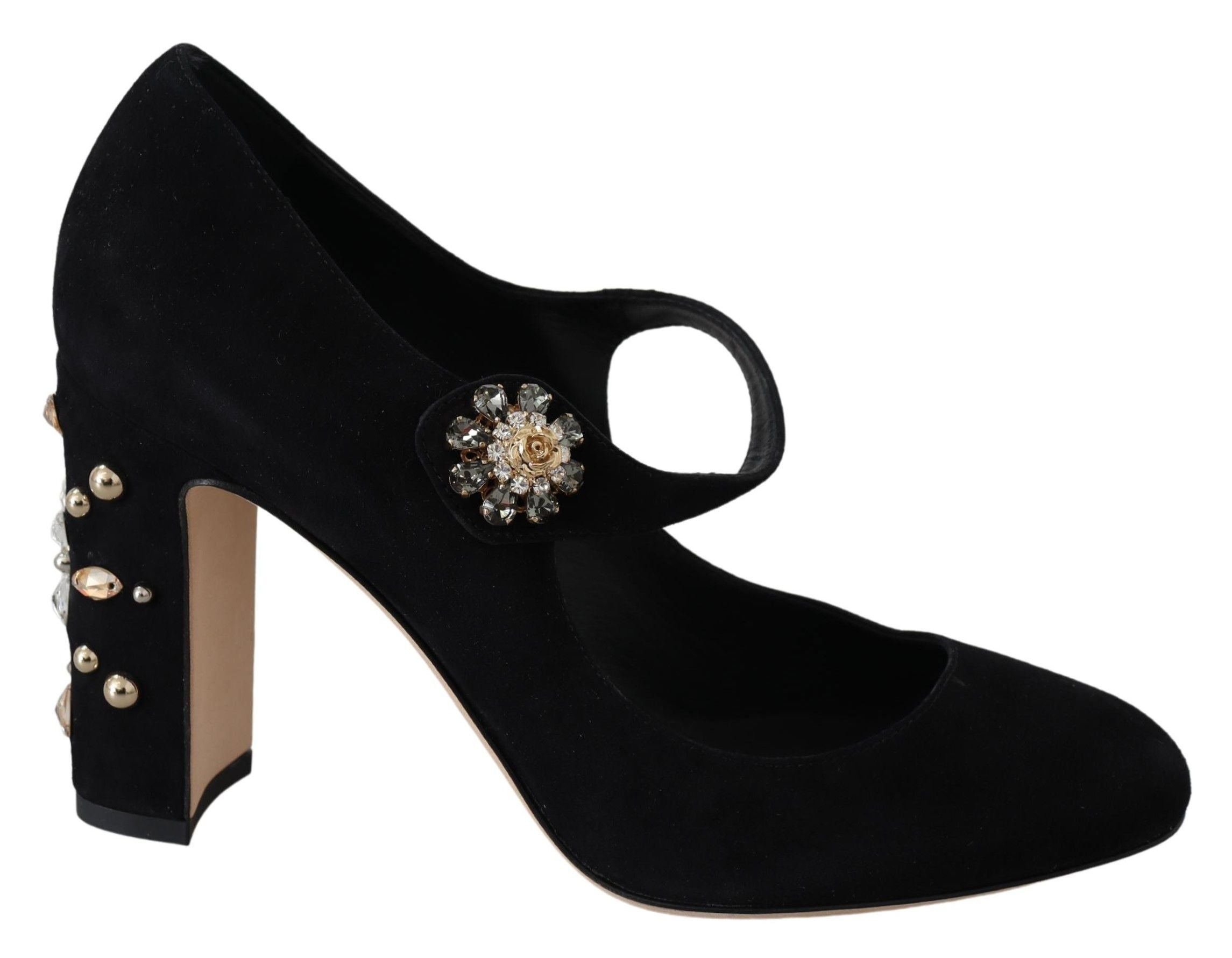 Dolce & Gabbana Schwarze Pumps aus Wildleder mit hohem Absatz