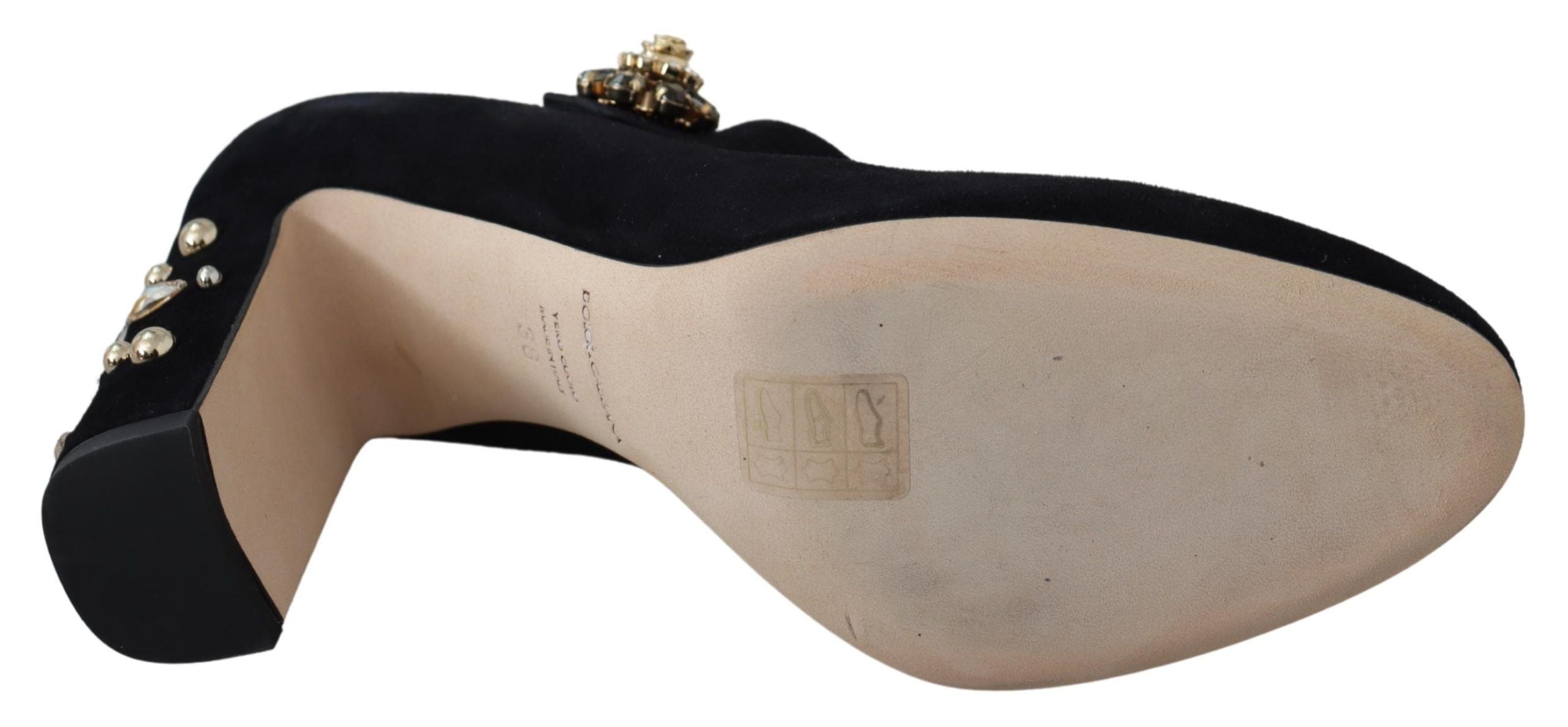 Dolce & Gabbana Schwarze Pumps aus Wildleder mit hohem Absatz