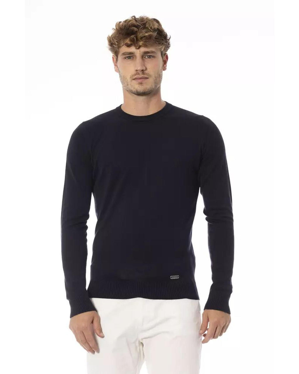 Baldinini Trend Blue Cashmere Sweater