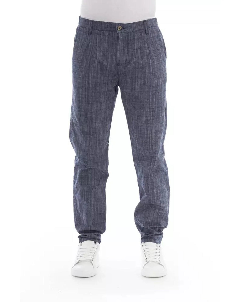 Baldinini Trend Blue Cotton Chino Trousers