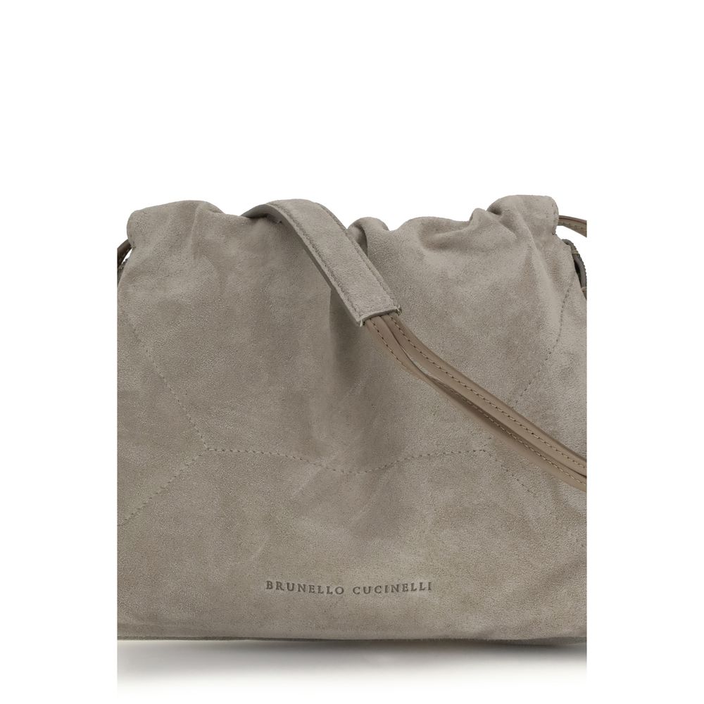 Brunello Cucinelli Graue Kalbsleder Bos Taurus Clutch Bag