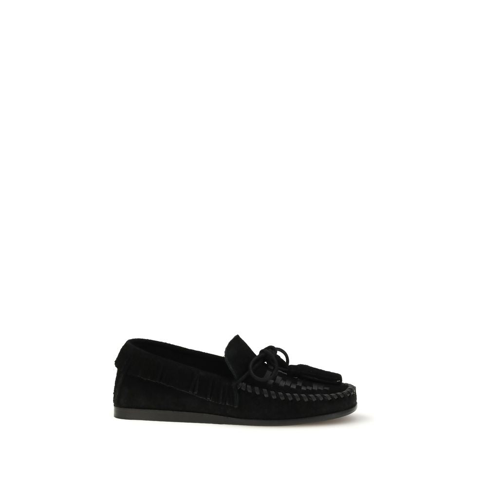 Isabel Marant Black Bos Taurus Calf Leather Slip-On Loafers