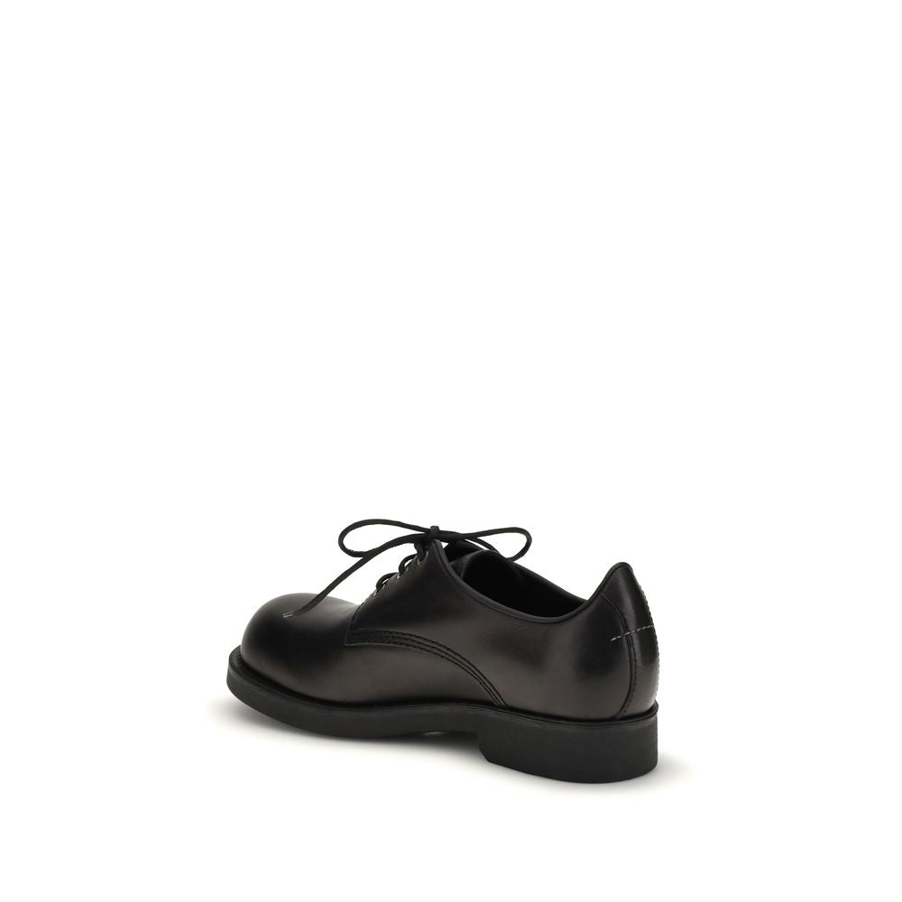 MM6 Black Calfskin Bos Taurus Oxfords and Derbys