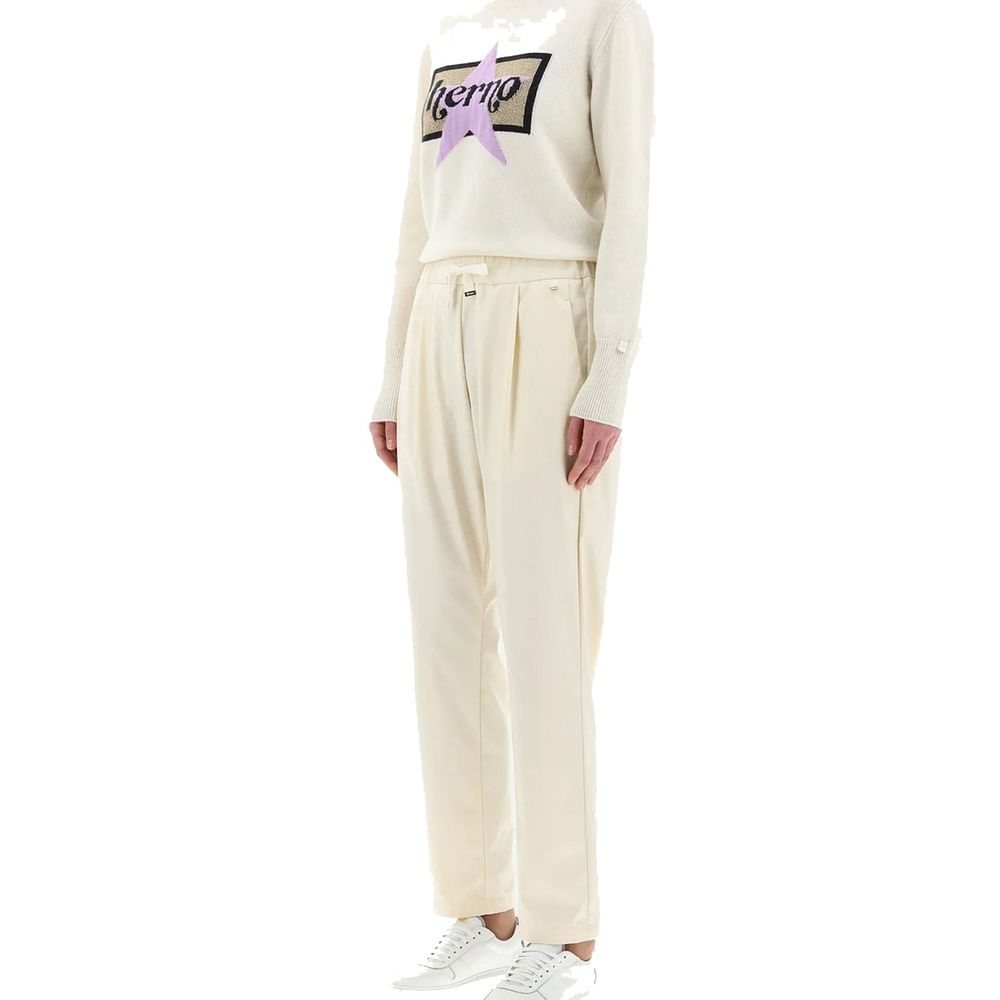 Herno Weiße Freizeithose aus Polyester