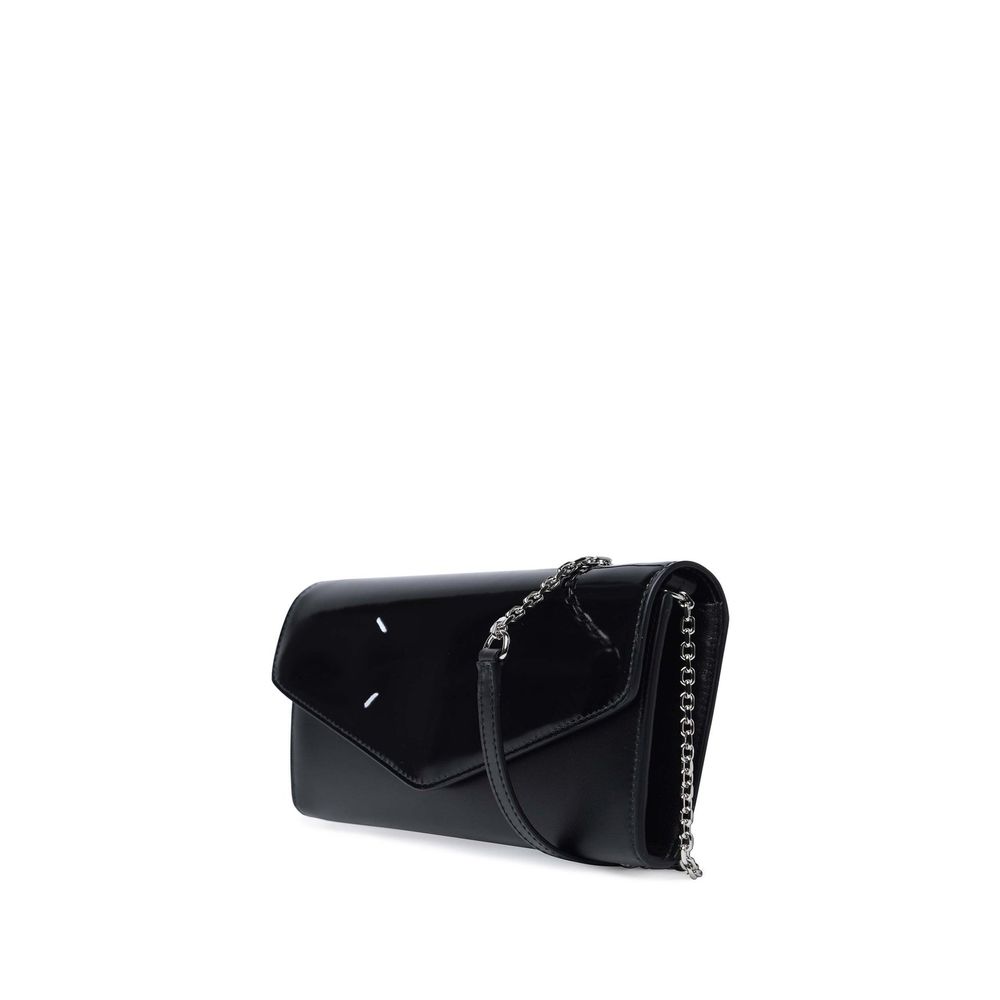 Maison Margiela Schwarzes Kalbsleder Portemonnaie