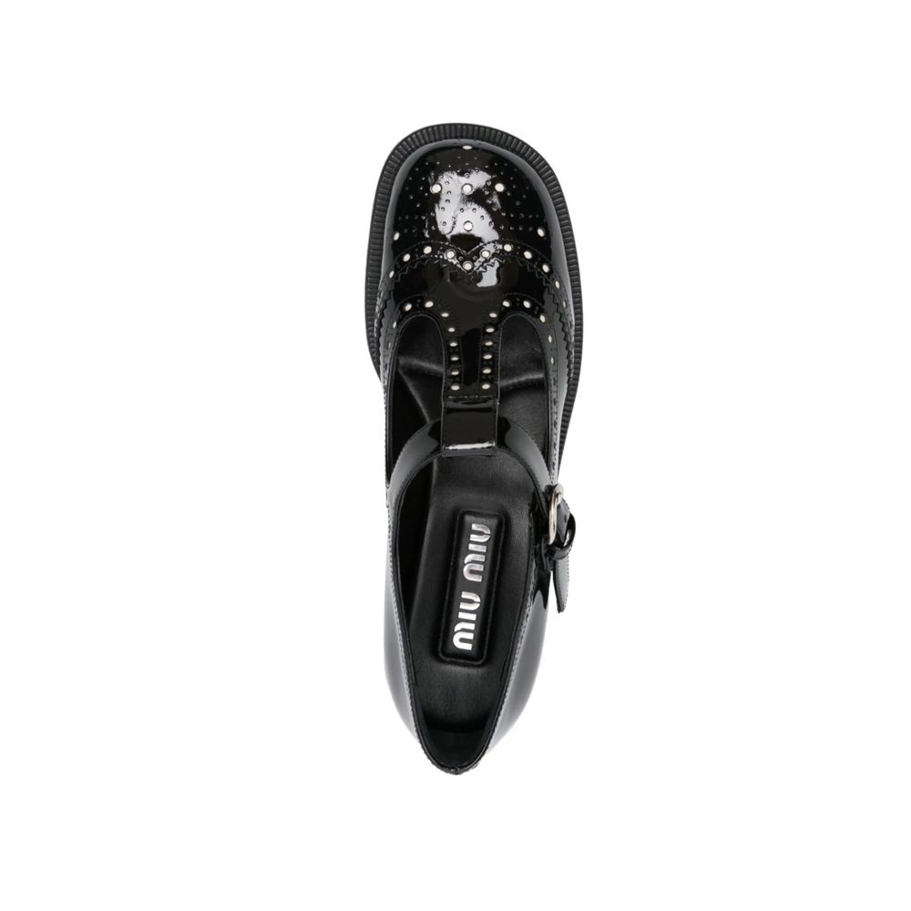 Miu Miu Black Calfskin Ballerinas