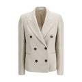 Brunello Cucinelli Beige Leinenblazer