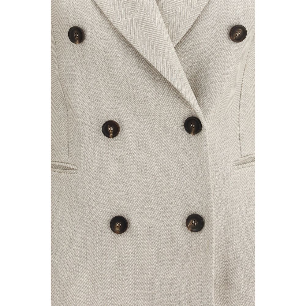 Brunello Cucinelli Beige Leinenblazer