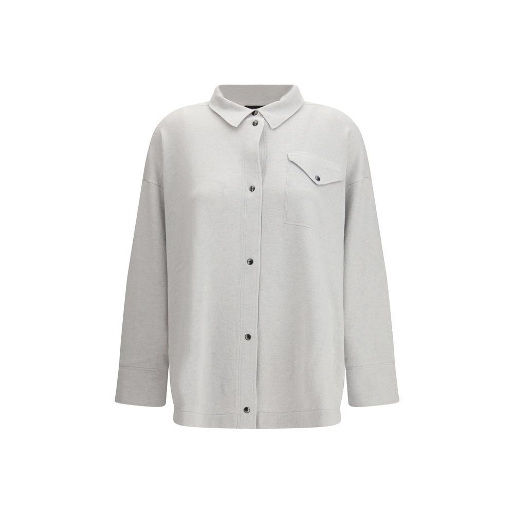 Fabiana Filippi Grey Fleece Wool Shirt