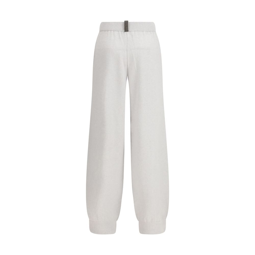Fabiana Filippi Graue Freizeithose aus Fleece-Wolle