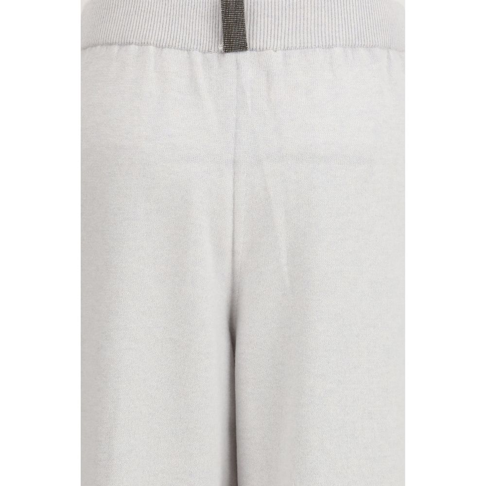 Fabiana Filippi Graue Freizeithose aus Fleece-Wolle