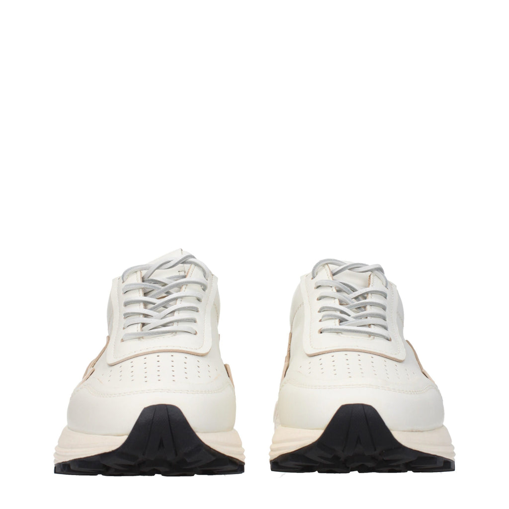Buttero Weiße Low-Top-Sneaker aus Leder