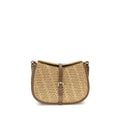Etro Beige Raffia Schultertasche