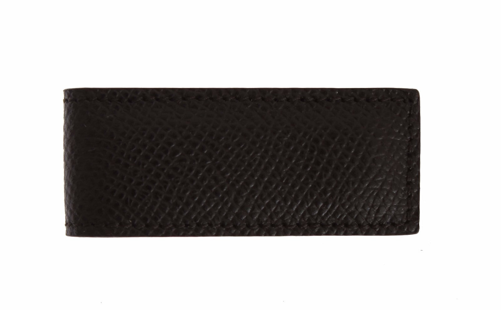 Dolce & Gabbana Brown Leather Magnetic Men's Money Clip