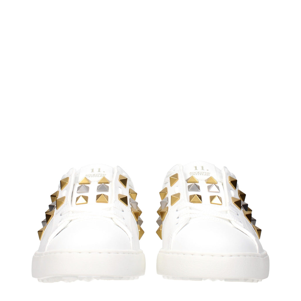 Valentino Garavani Weiße Low-Top-Sneaker aus Leder