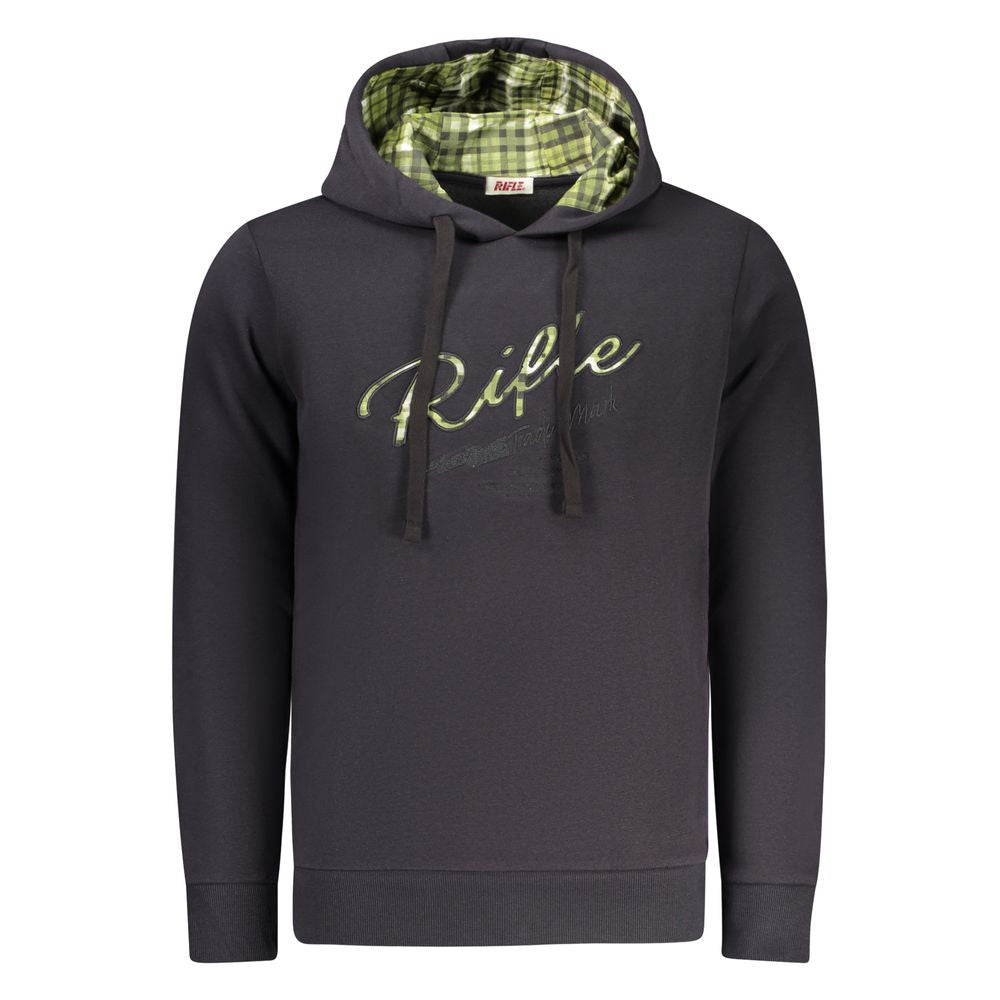 Rifle Blauer Baumwoll-Kapuzenpullover für Herren