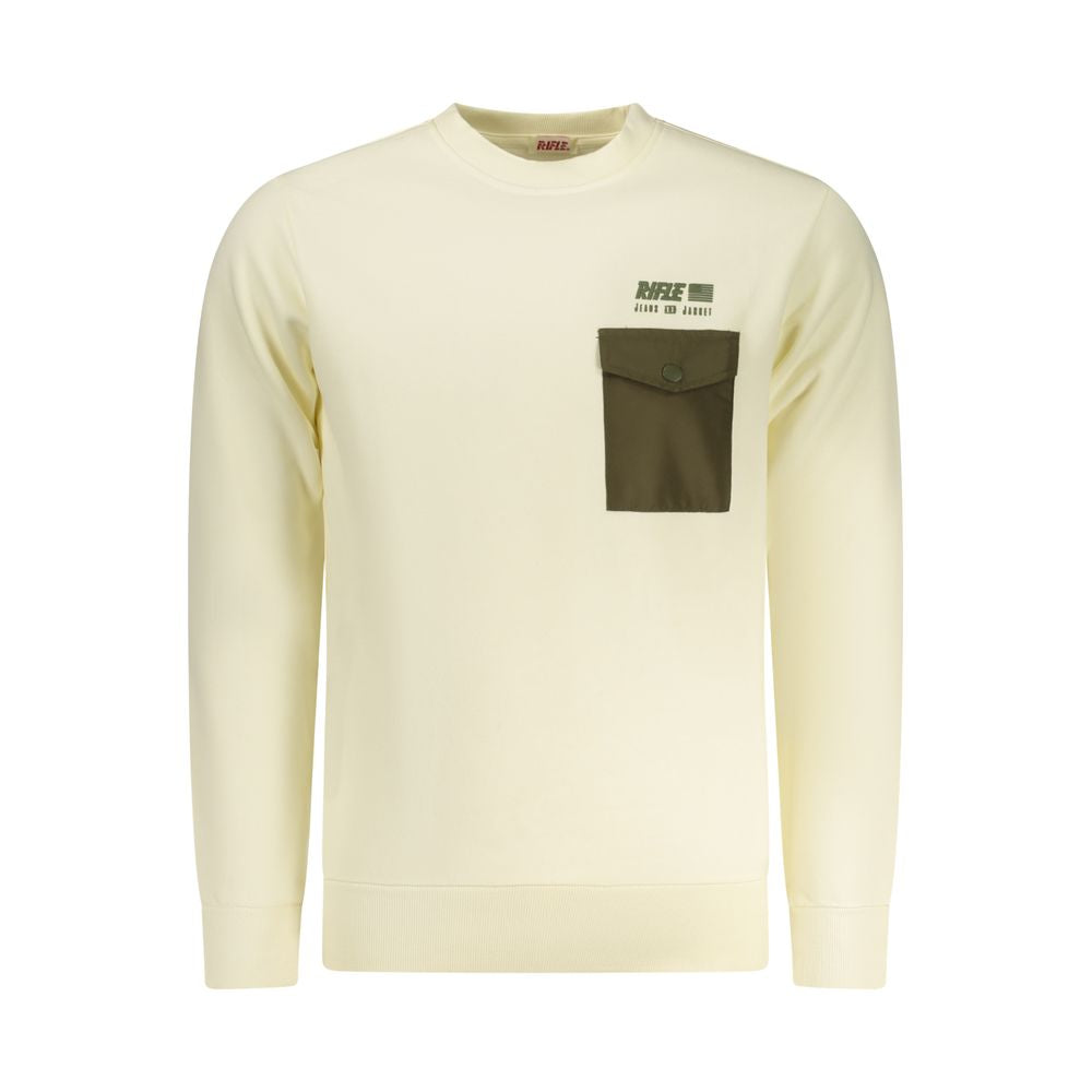 Rifle White Cotton Sweatshirt for Men