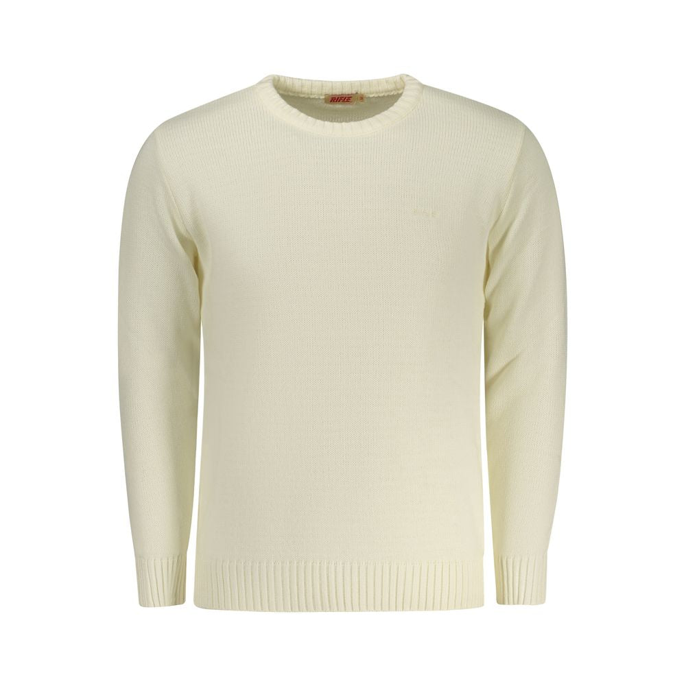 Rifle Men's White Acrylic Sweater