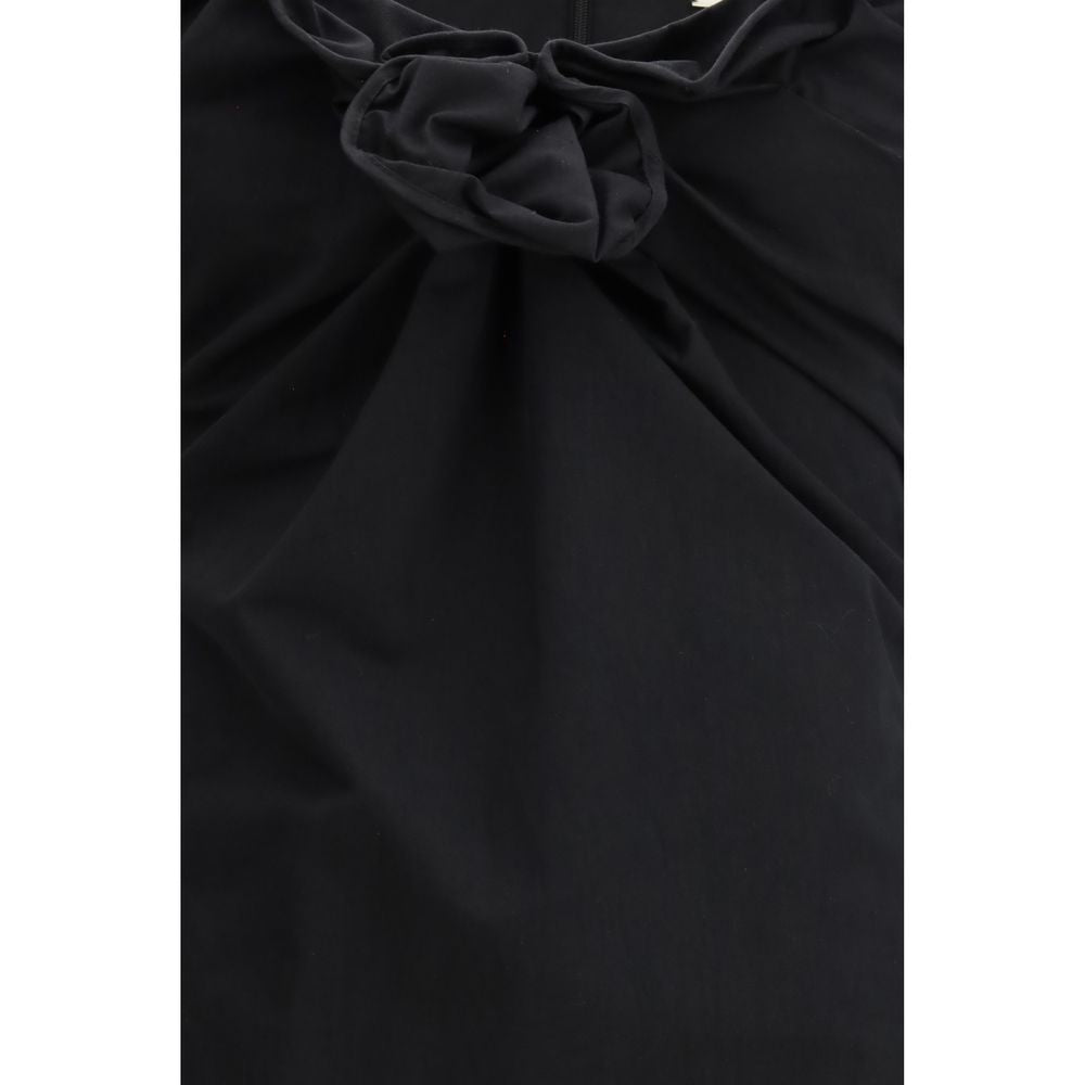 Magda Butrym Schwarzes Baumwollkleid für den Alltag