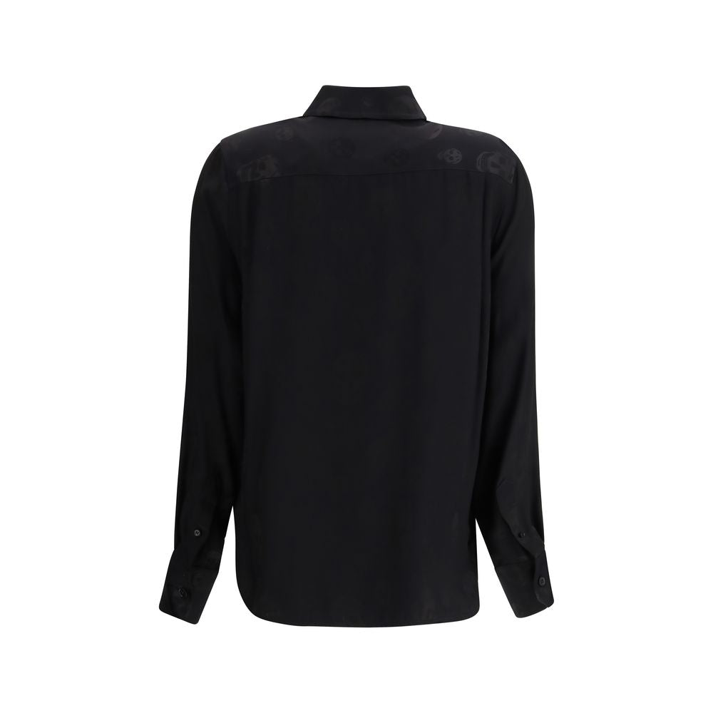 Alexander McQueen Schwarzes Hemd mit Viskose-Muster