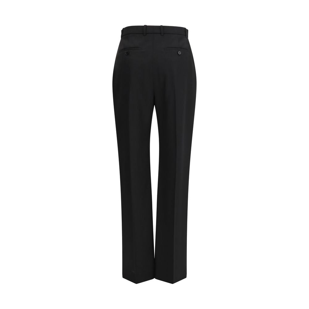 Alexander McQueen Black Cotton Tailored Trousers