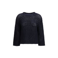 Fabiana Filippi Schwarzer Sweatshirt aus Fleece-Wolle