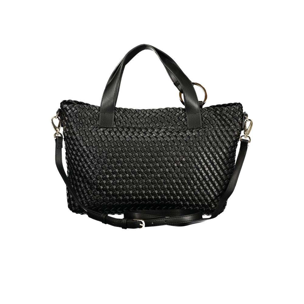 Mario Valentino Schwarze Damen-Handtasche aus Polyurethan