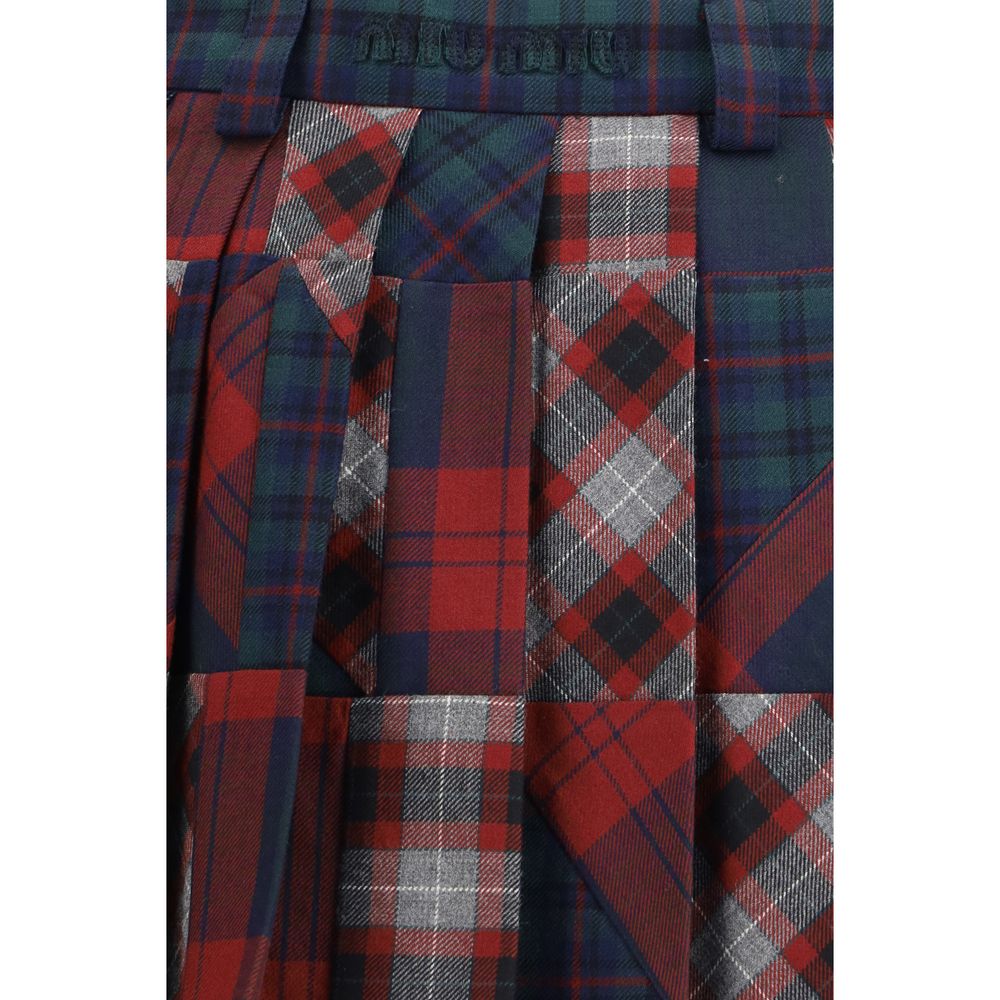 Miu Miu multicoloured fleece wool mini skirt