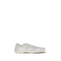 Prada Weiße Stoff-Sneaker mit niedrigem Schaft