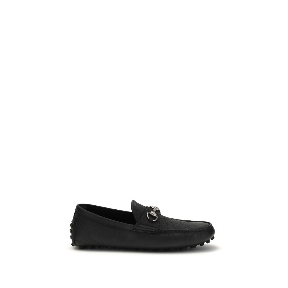 Gucci Schwarze "Bos Taurus" Kalbsleder Loafer zum Hineinschlüpfen