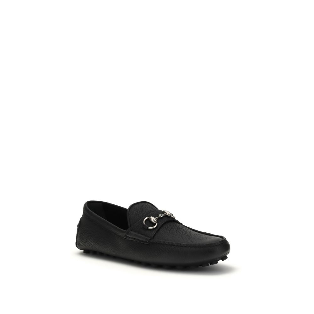 Gucci Schwarze "Bos Taurus" Kalbsleder Loafer zum Hineinschlüpfen
