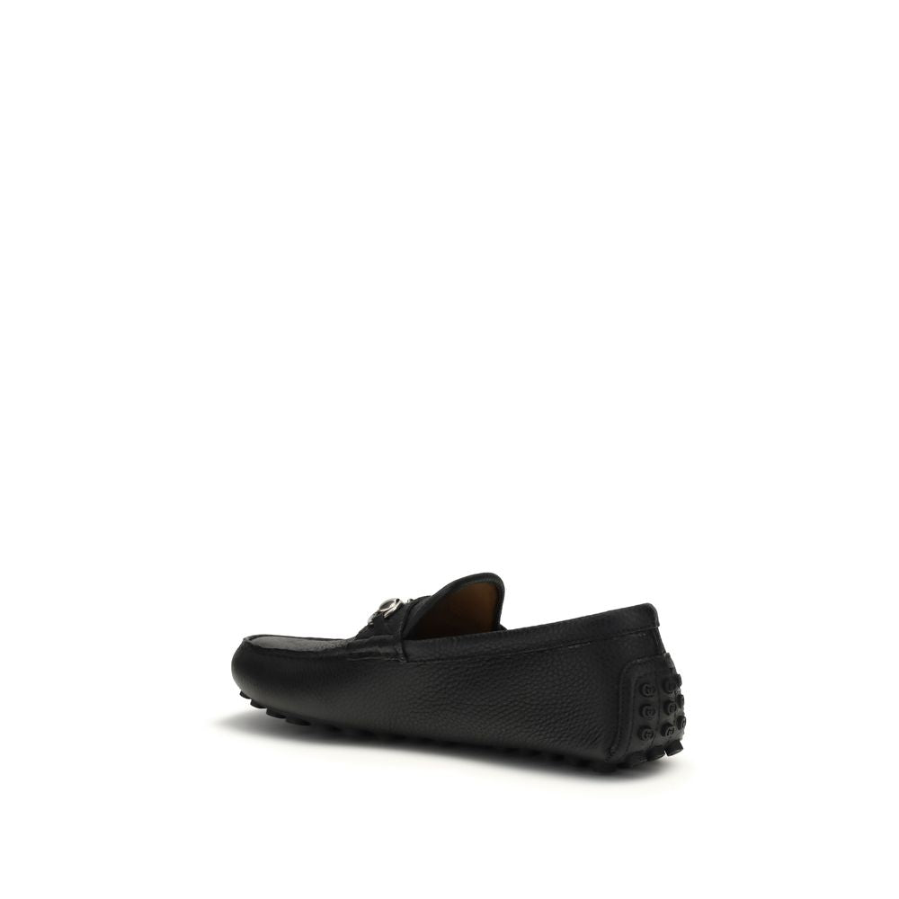 Gucci Schwarze "Bos Taurus" Kalbsleder Loafer zum Hineinschlüpfen