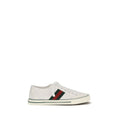 Gucci Weiße Low-Top-Sneaker aus Baumwolle