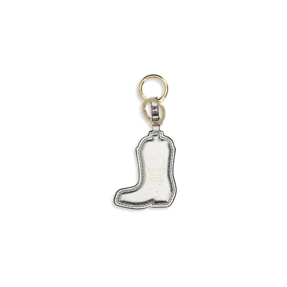 Ganni silver-tone polyethylene keyring