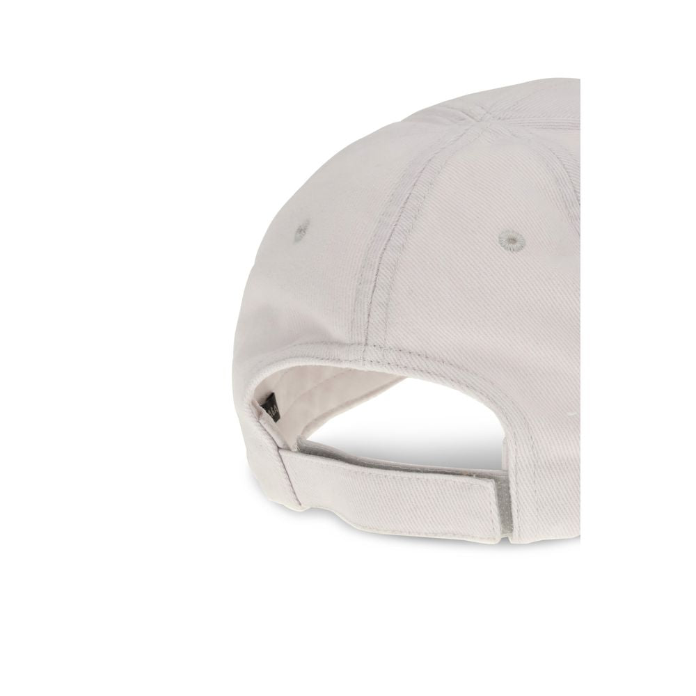 Balenciaga White Cotton Cap (Baseball Cap)
