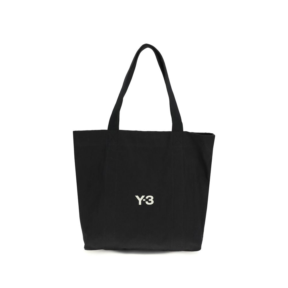 Y-3 Schwarze Baumwoll-Umhängetasche