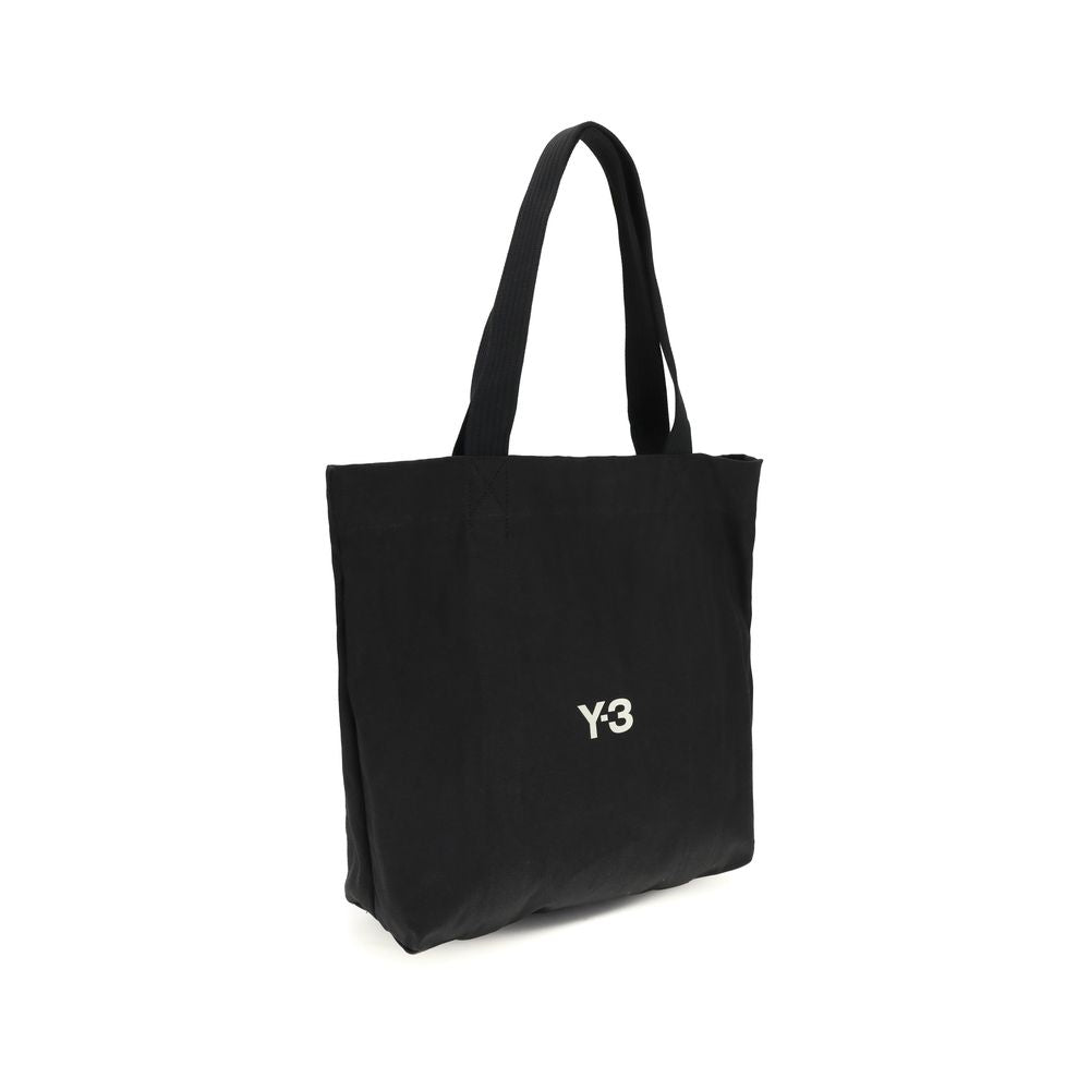 Y-3 Schwarze Baumwoll-Umhängetasche