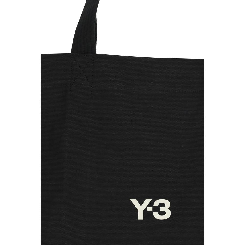 Y-3 Schwarze Baumwoll-Umhängetasche