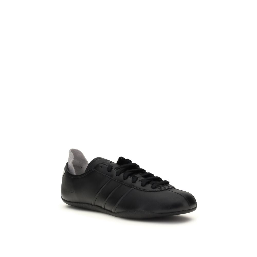 Y-3 Schwarze Bos Taurus Kalbsleder Athletic Sneaker